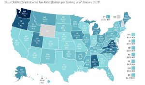 State excise taxes for distilled spirits